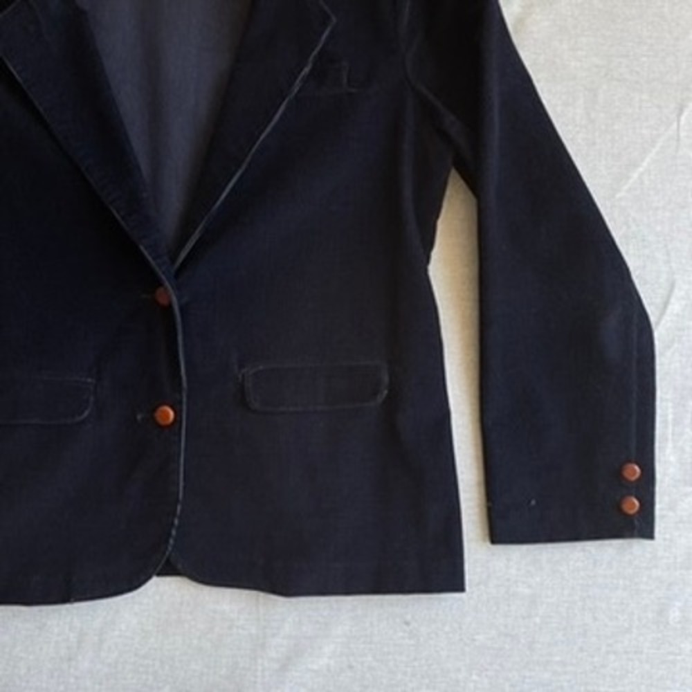 Vintage Wrangler Misses Blazer Size 18 Womens Corduroy Brown Buttons - Picture 4 of 12
